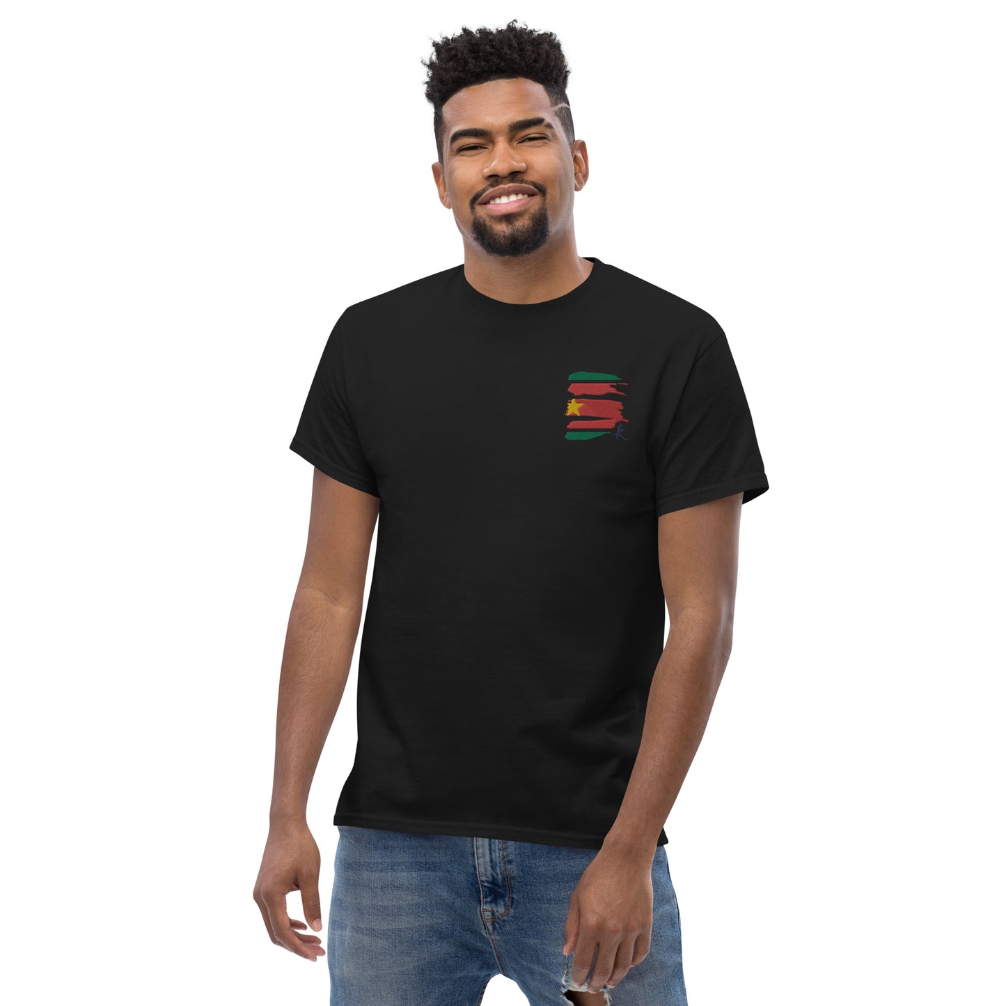 T-shirt classique unisexe brodé Karu Guadeloupe